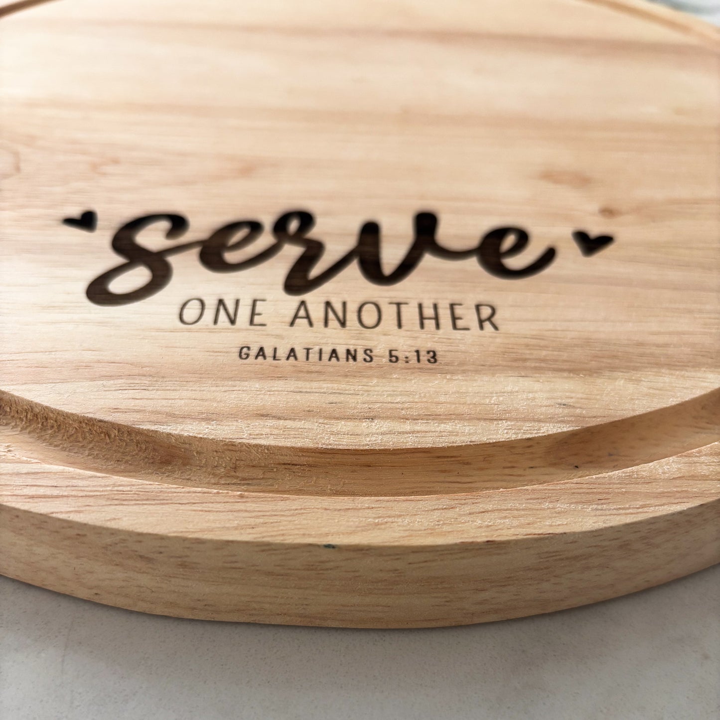 "Serve One Another" wooden board