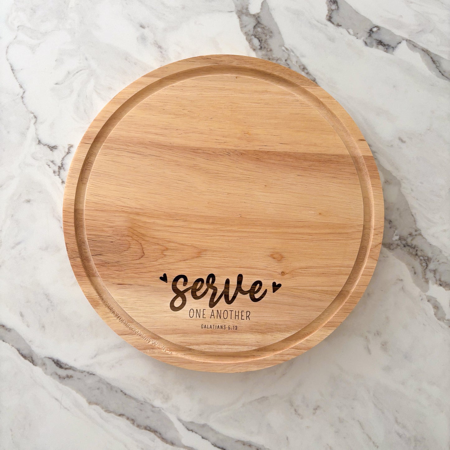 "Serve One Another" wooden board