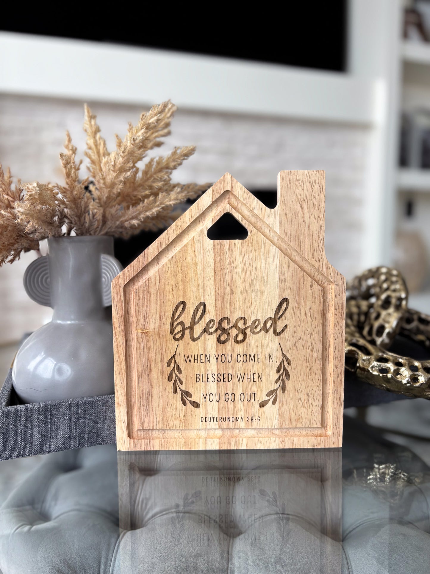"Blessed" wooden board