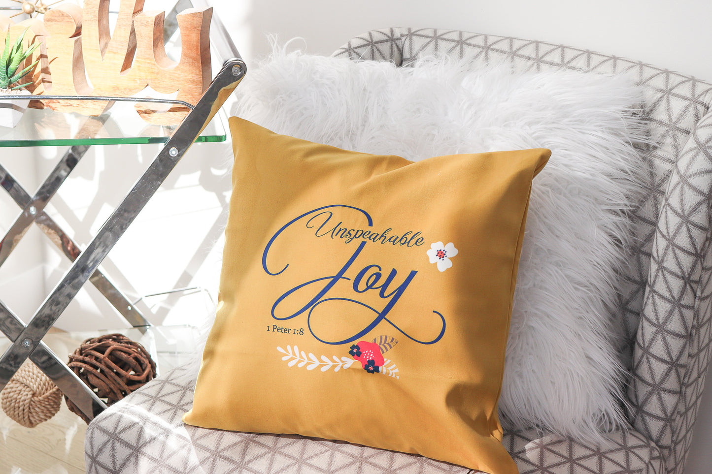 Joy pillow cover