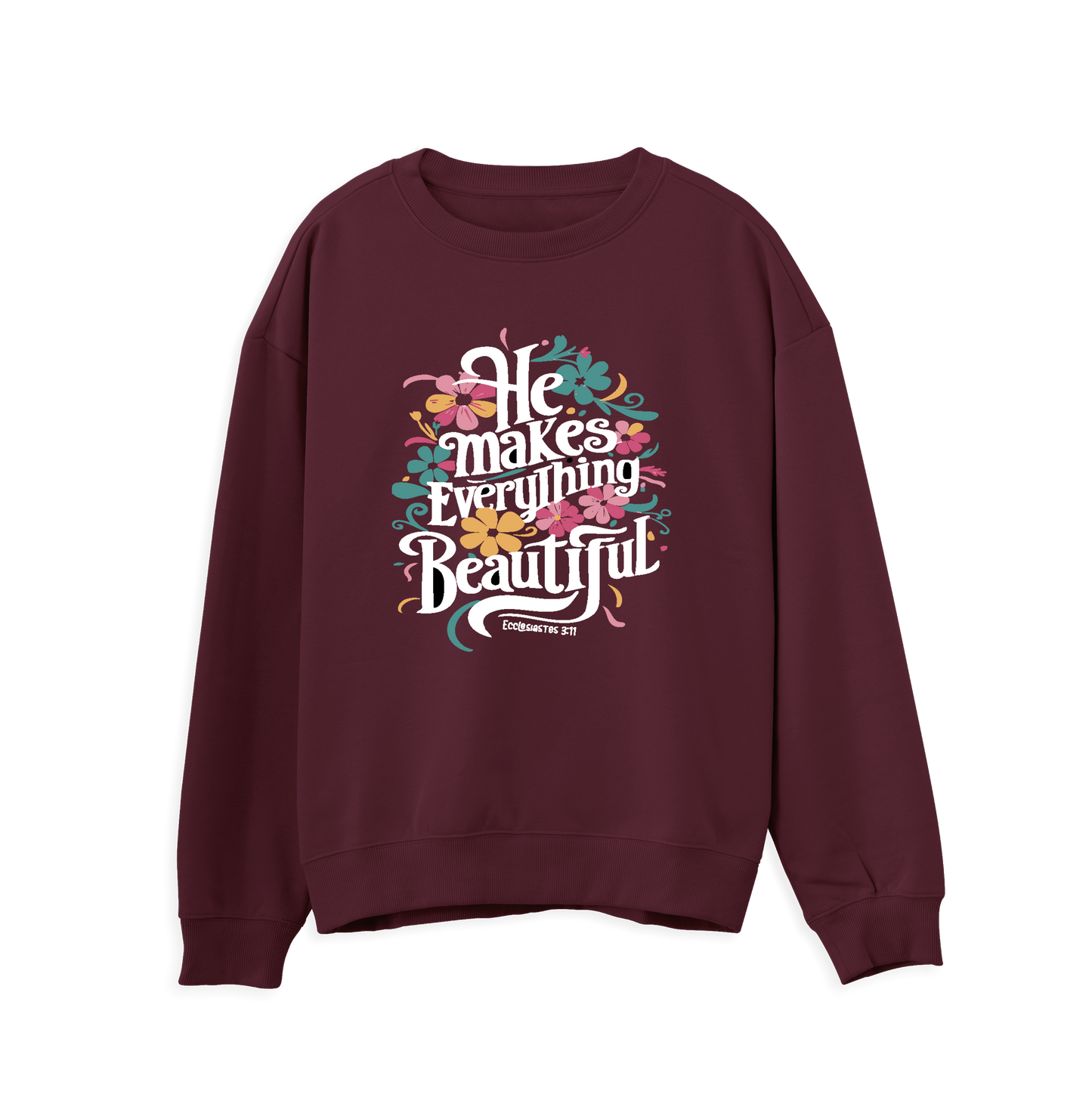 Everything Beautiful sweatshirt - Maroon
